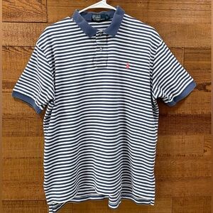 Polo by Ralph Lauren Men's Striped Blue Shirt